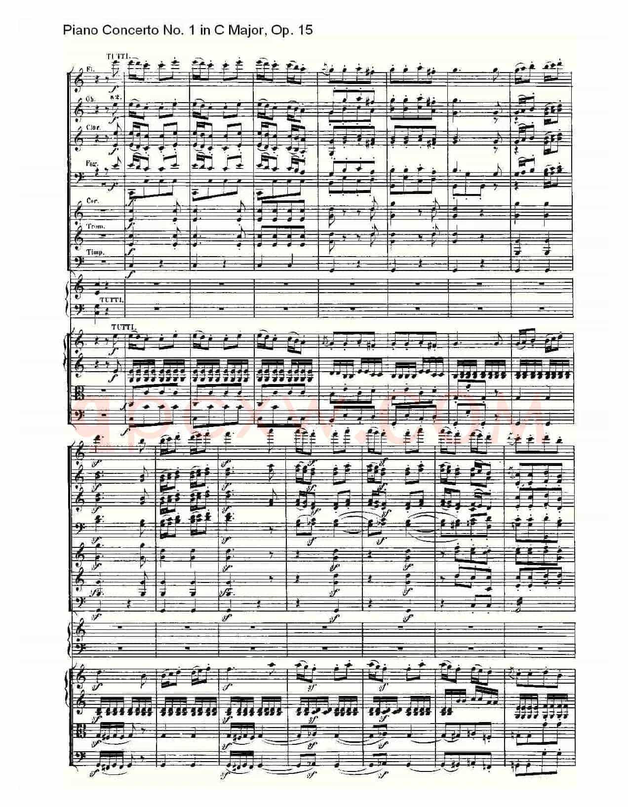 C大调钢琴第一协奏曲 Op.15 第三乐章
