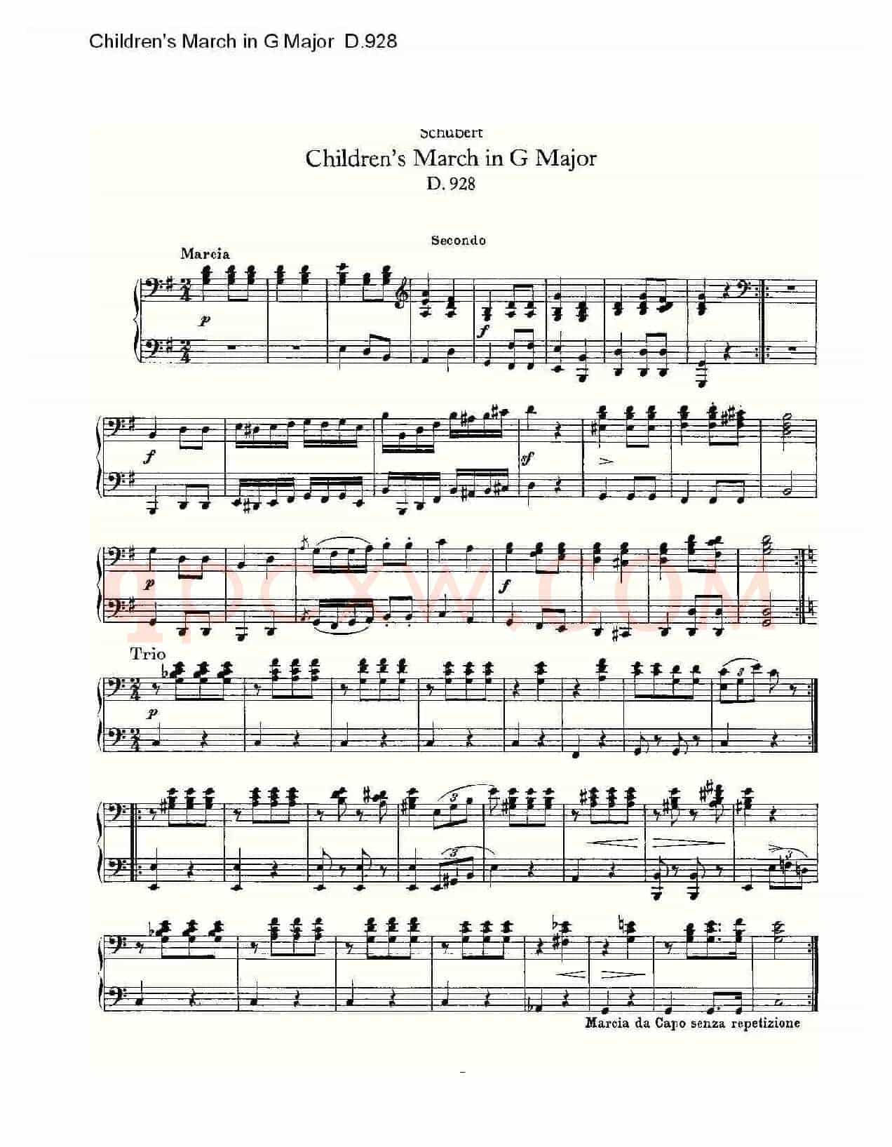 Children’s March in G Major D.928（G大调儿童进行曲 D.928）