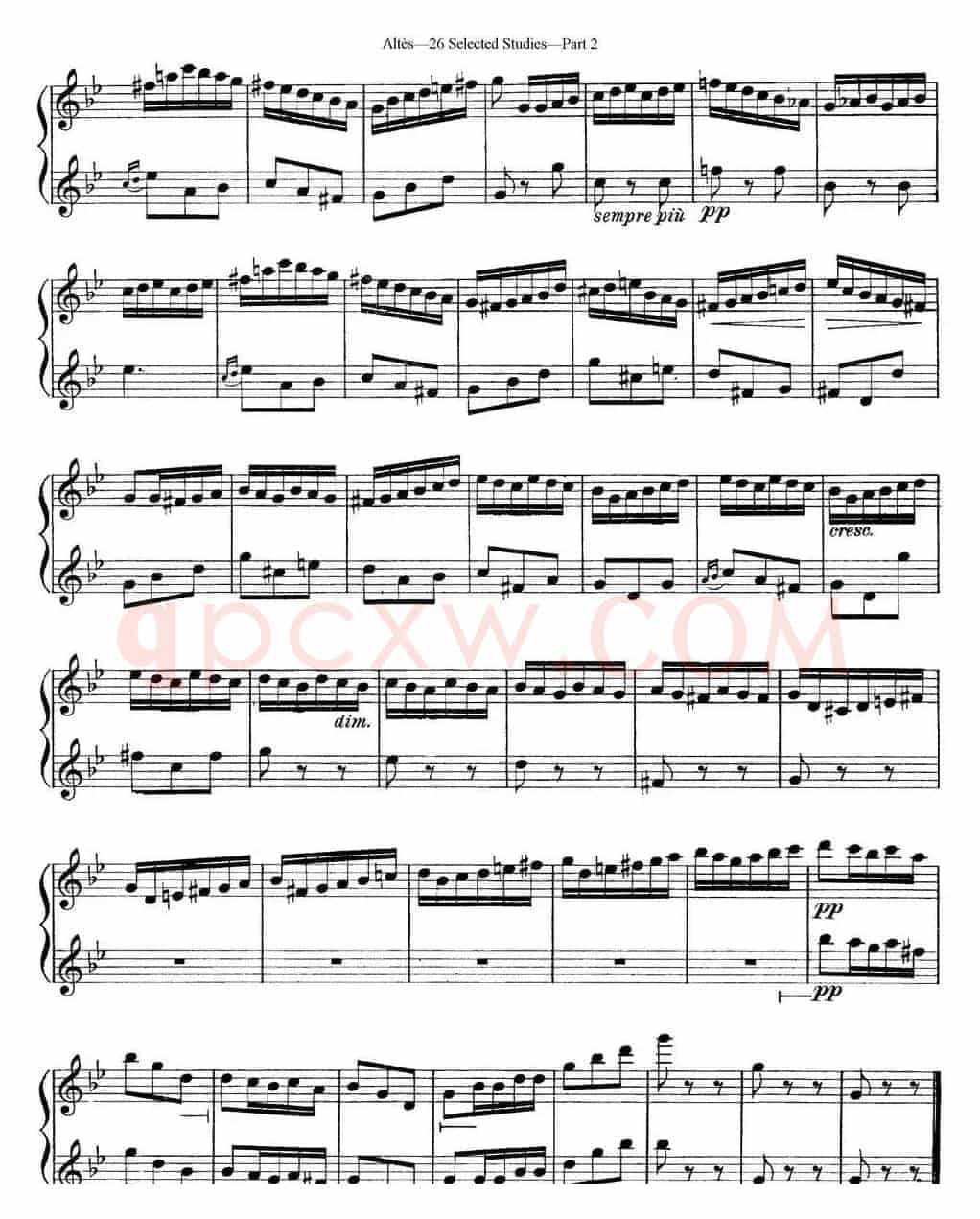 阿尔泰斯26首精选长笛练习曲（NO.22）