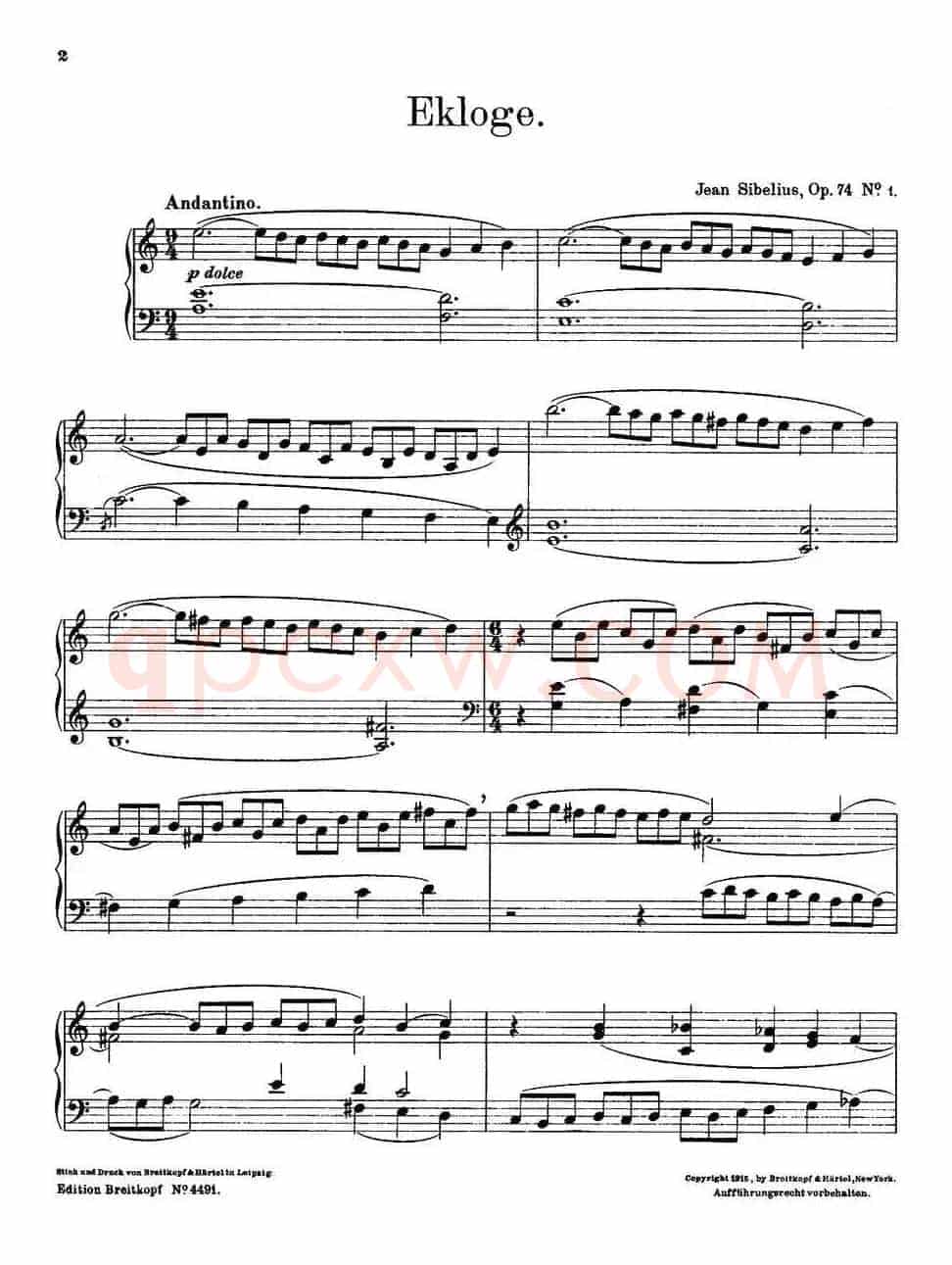 4 Lyric Pieces Op·74（4首抒情小品·1）