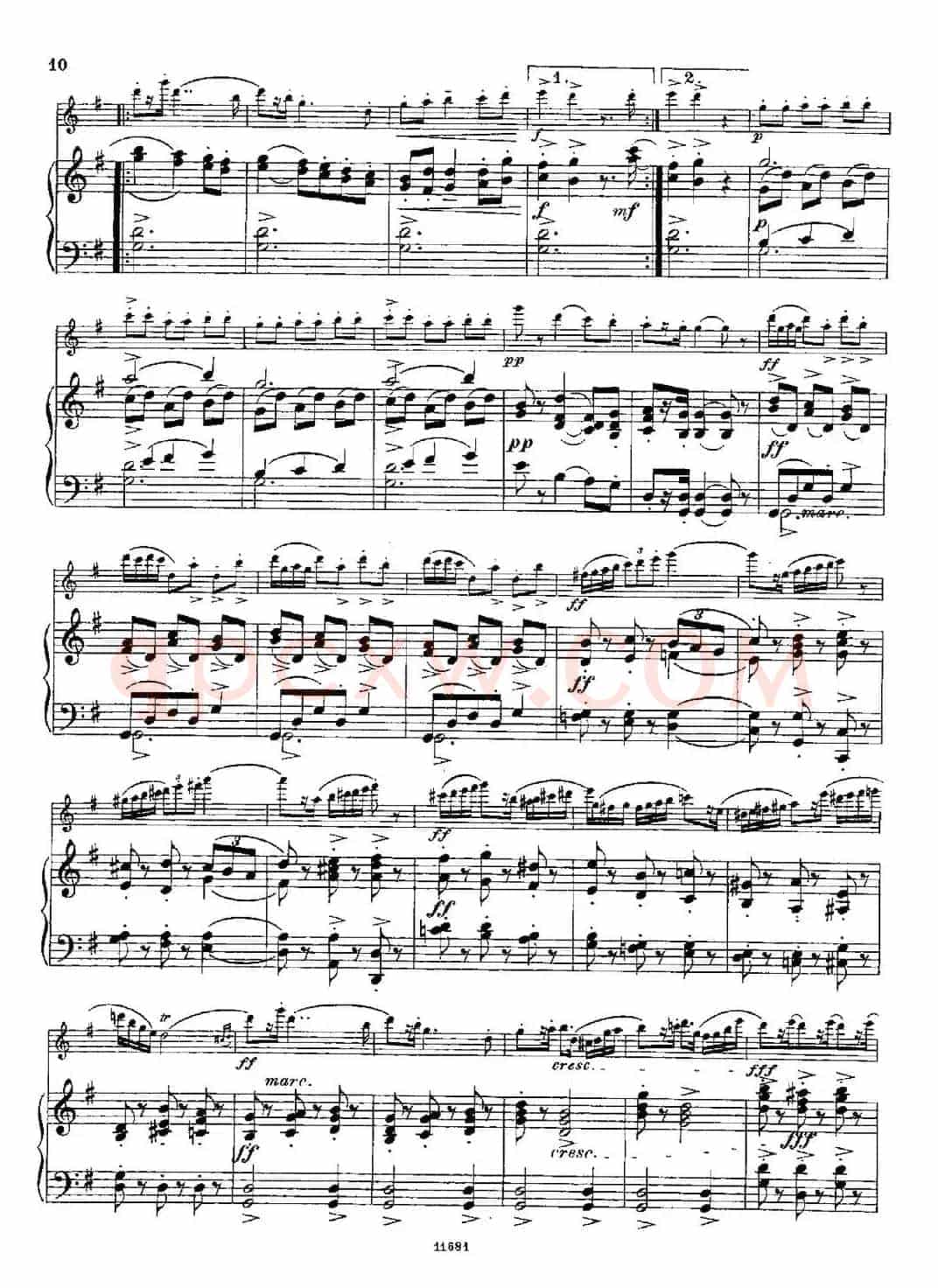 Fantaisies nationales. Suedois.（Op.59 No.4）（长笛+钢琴伴奏）