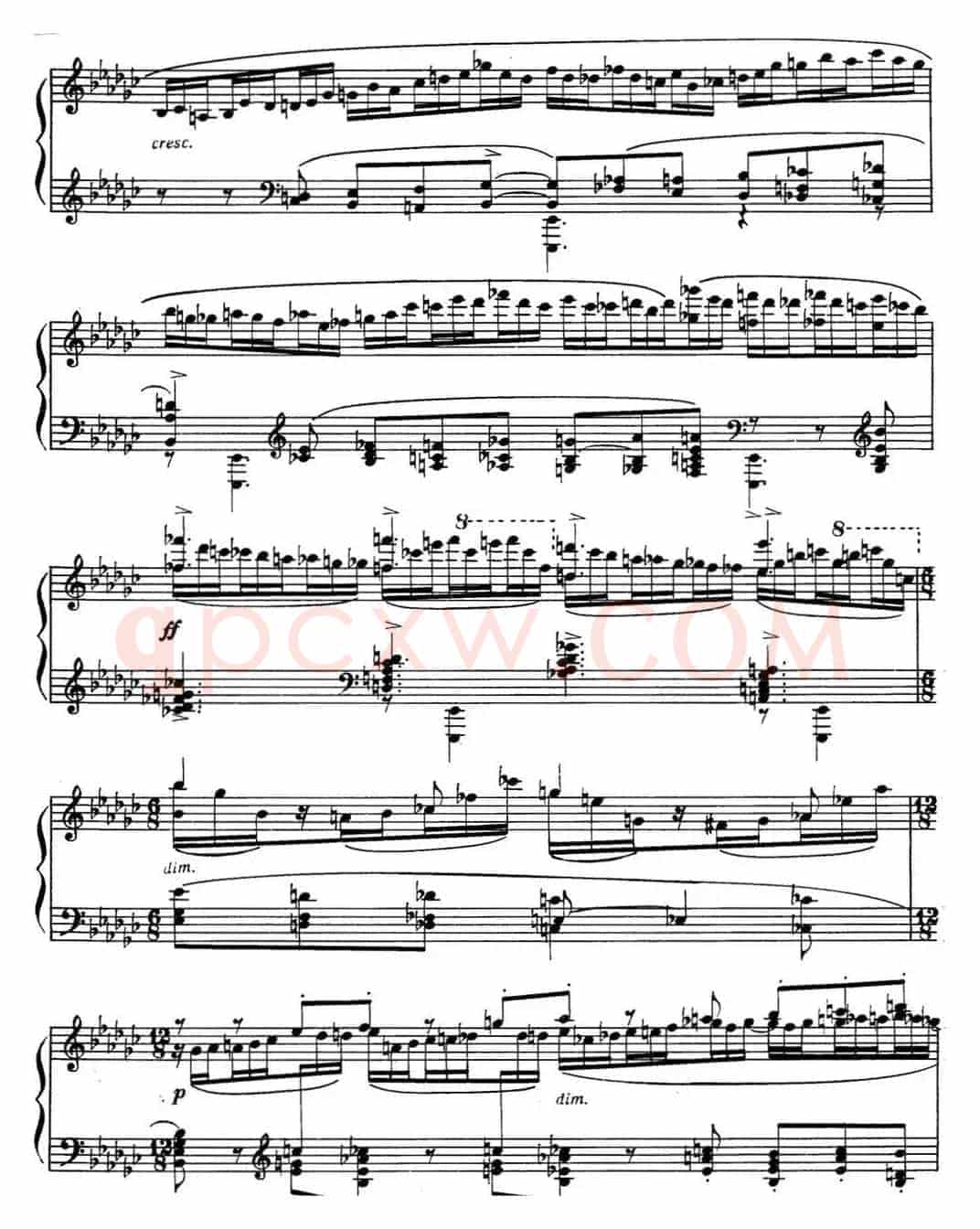 拉赫玛尼诺夫 音画练习曲5或6 Etudes tableaux Op.33 No.5