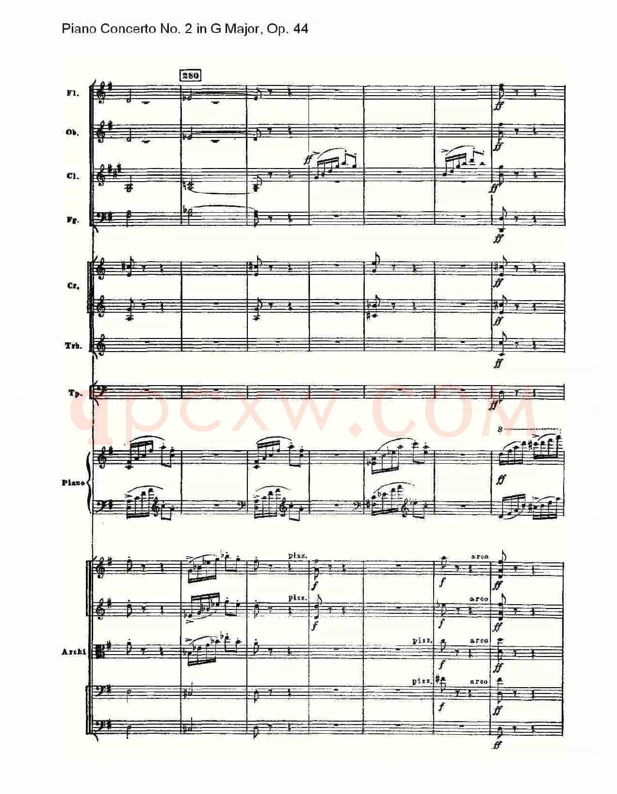 G大调第二钢琴协奏曲, Op.44第三乐章(一)
