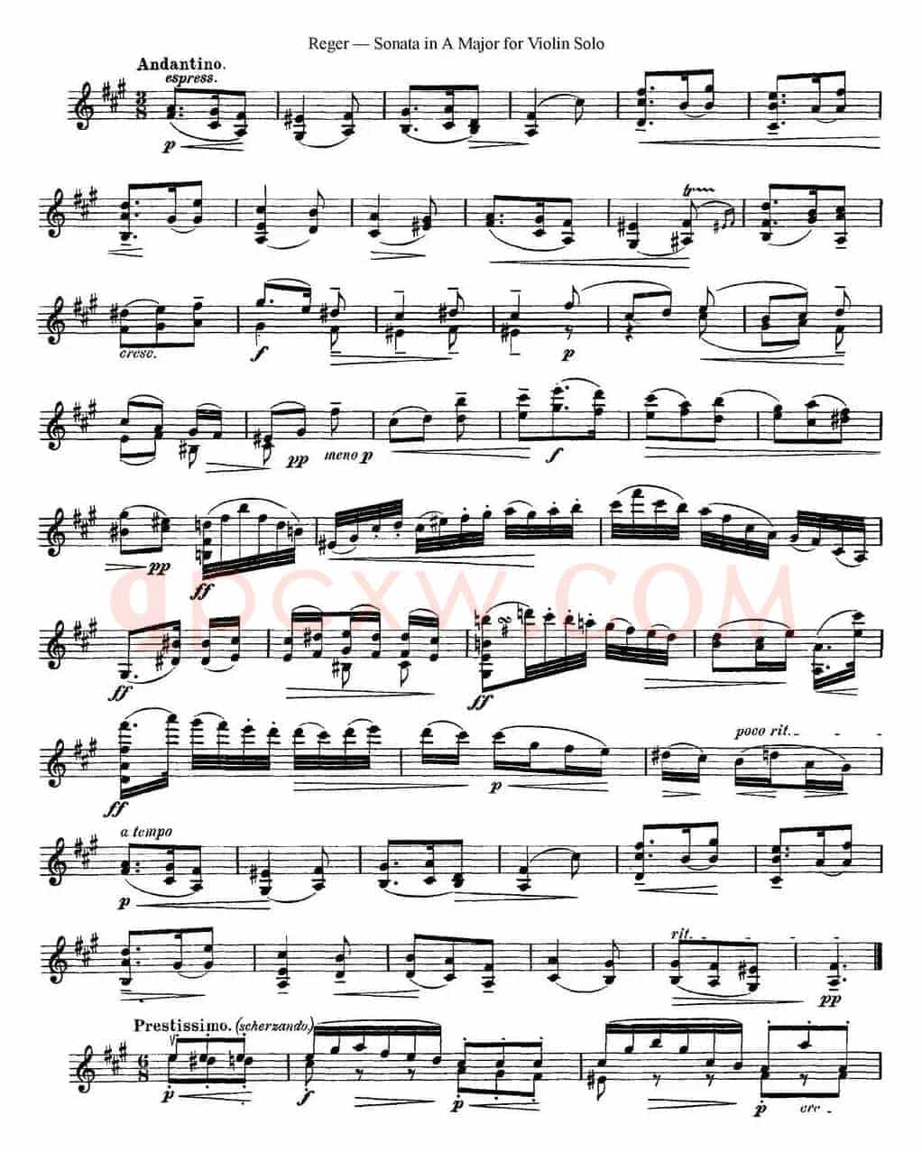 Sonata in A Major for Solo Violin Op.42 No.2