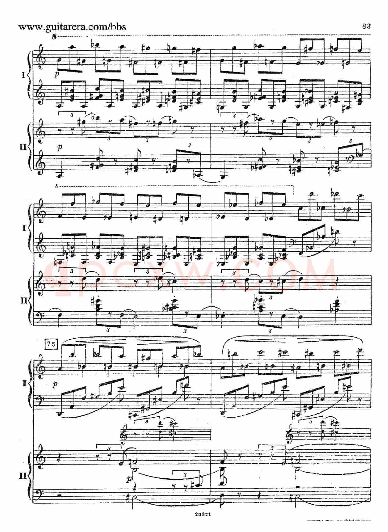 Rhapsody On A Theme Of Paganini Op.43(帕格尼尼主题狂想曲·双钢琴)(P61——87)