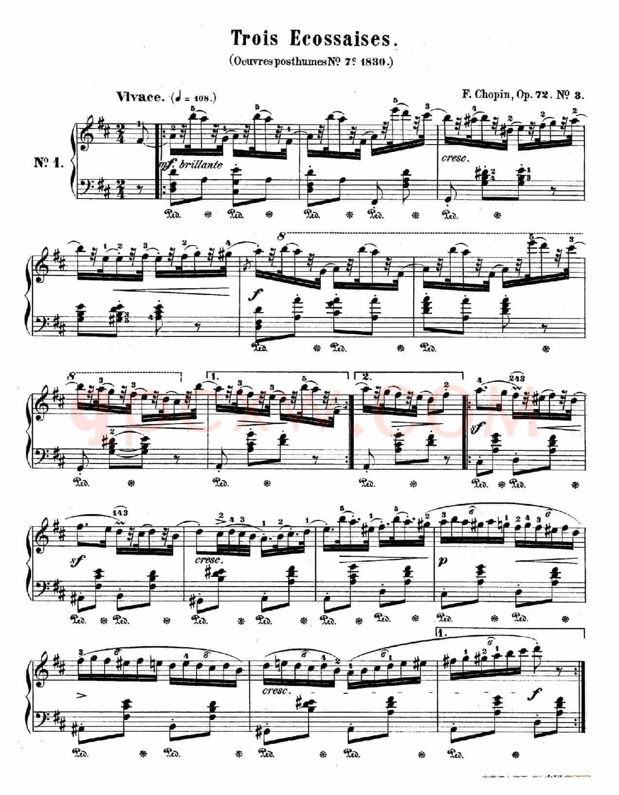 Trois Ecossaises Op.72-3 (3首埃科塞斯舞曲)