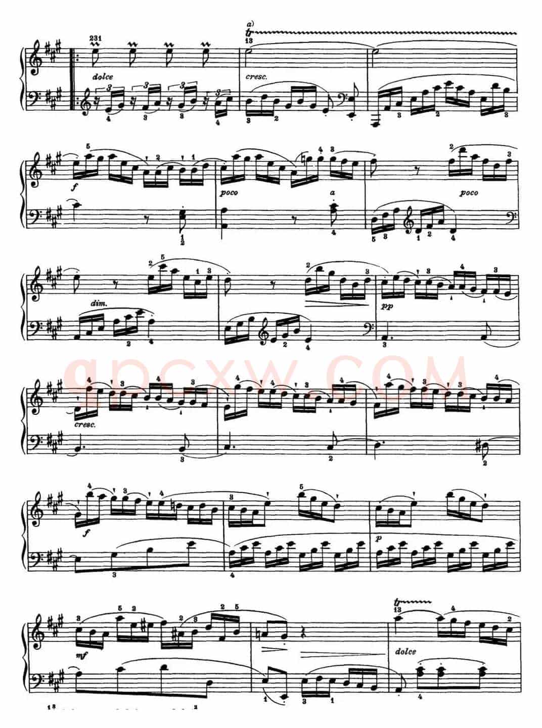 海顿 钢琴奏鸣曲 Hob XVI 12 Divertimento A major