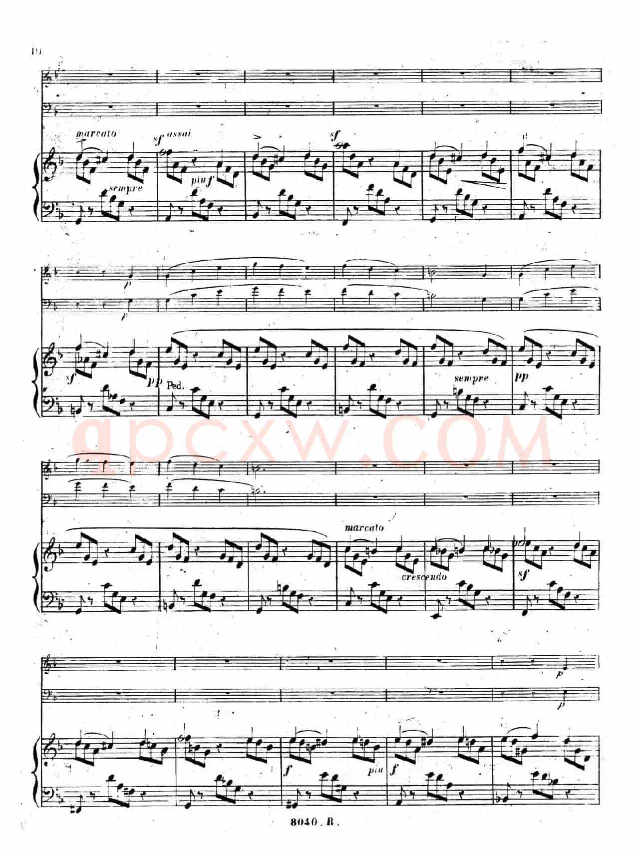 Piano Trio No.1 in d Minor Op.49（d小调第一钢琴三重奏·第一乐章）