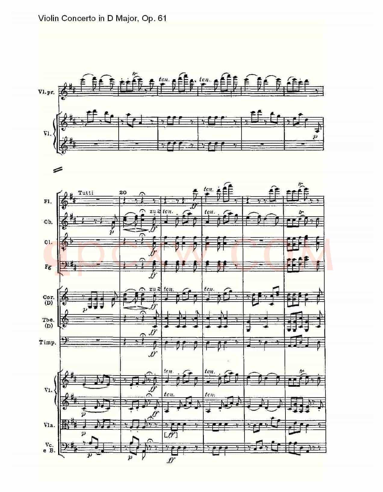 D大调小提琴协奏曲 Op.61第三乐章