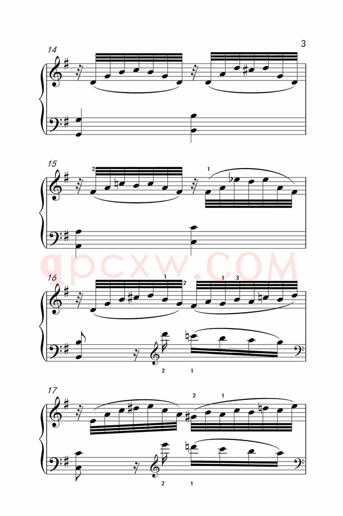 奏鸣曲 Opus 2 Nr.3 第二乐章（贝多芬奏鸣曲集 1）