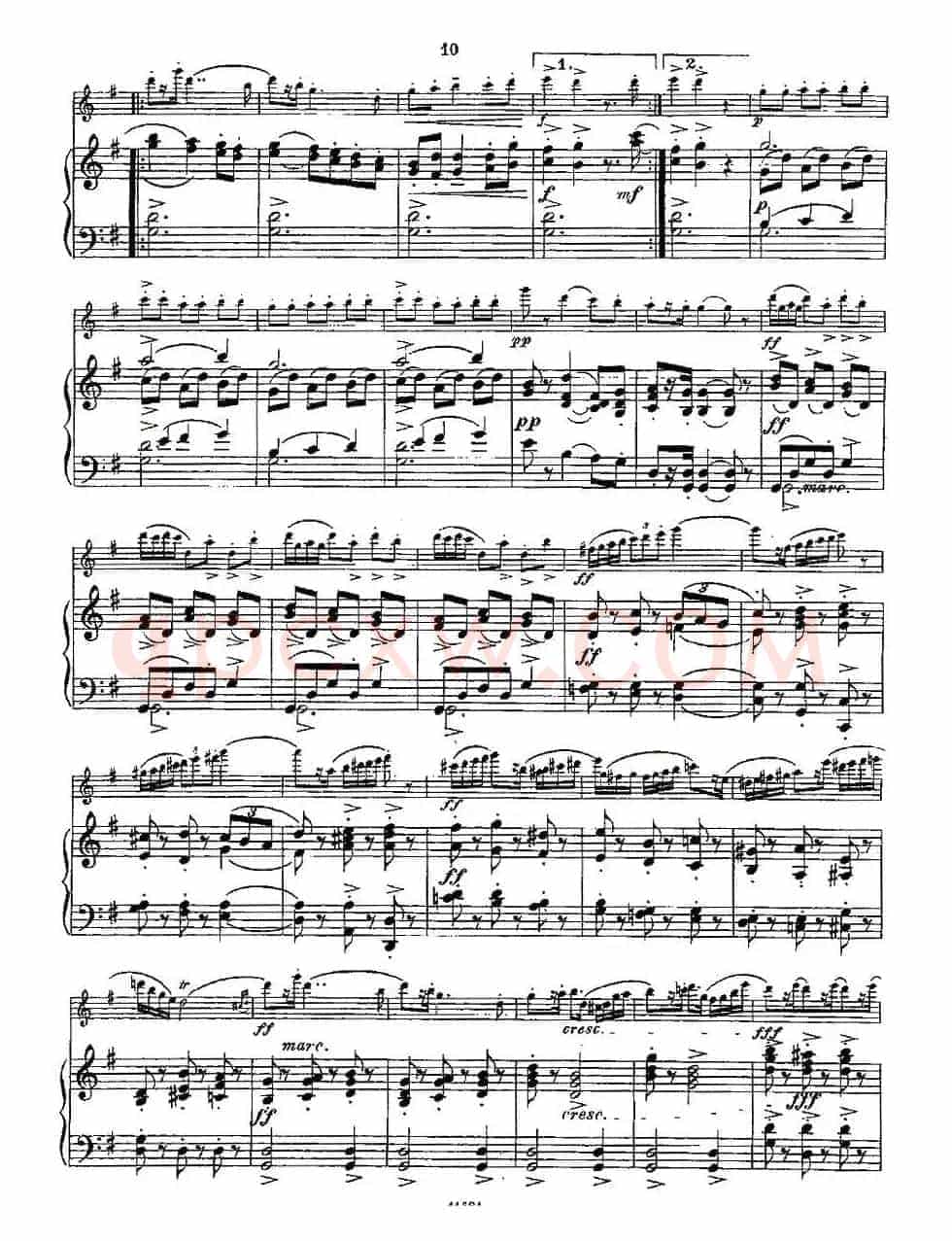 Fantaisies nationales. Op. 59, 4. （长笛+钢琴伴奏）
