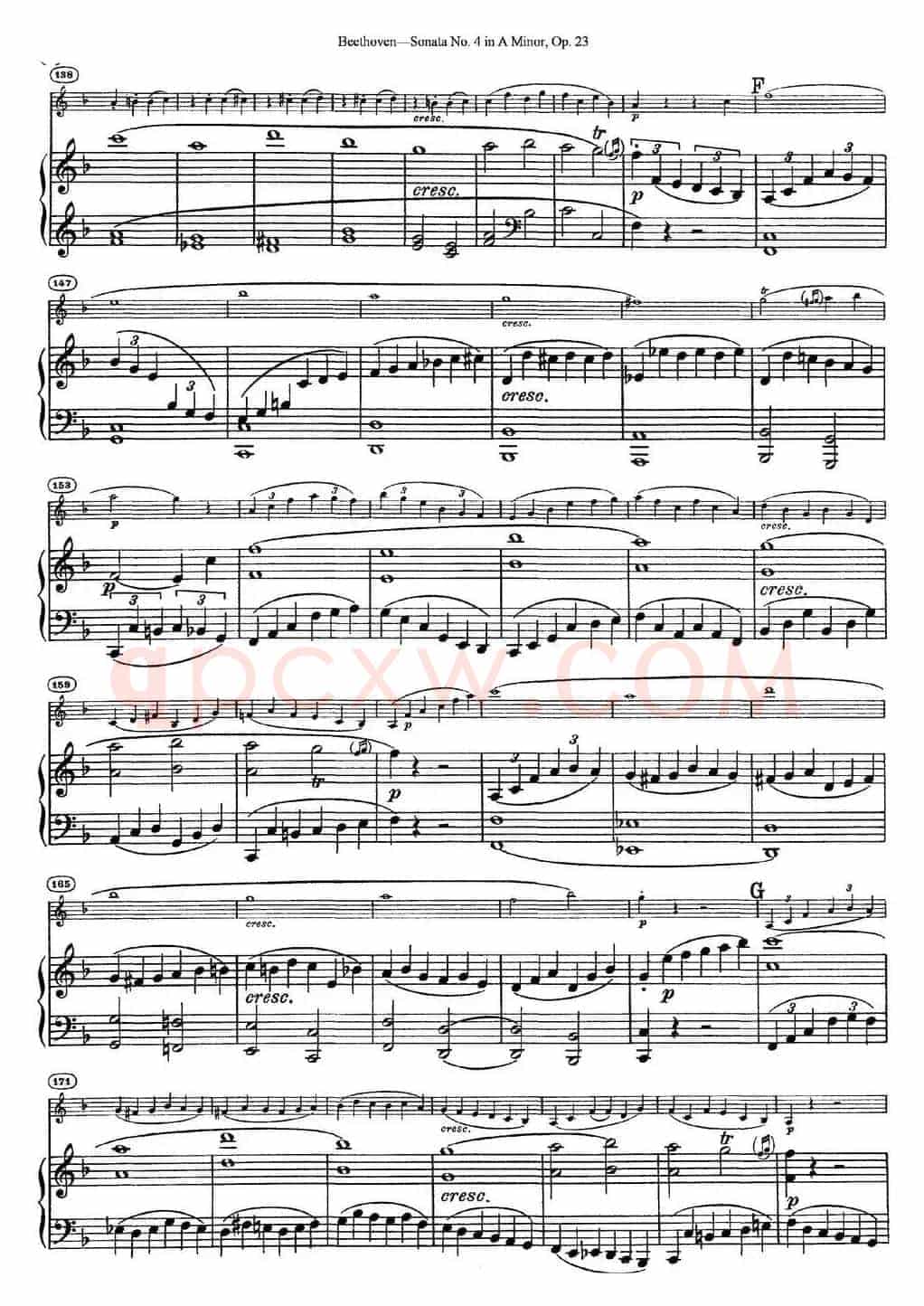 Violin Sonata No.4 in A Minor Op.23（小提琴+钢琴伴奏）