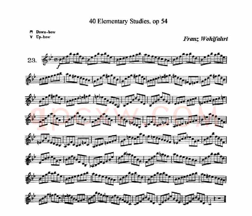 40首小提琴初级技巧练习曲之23