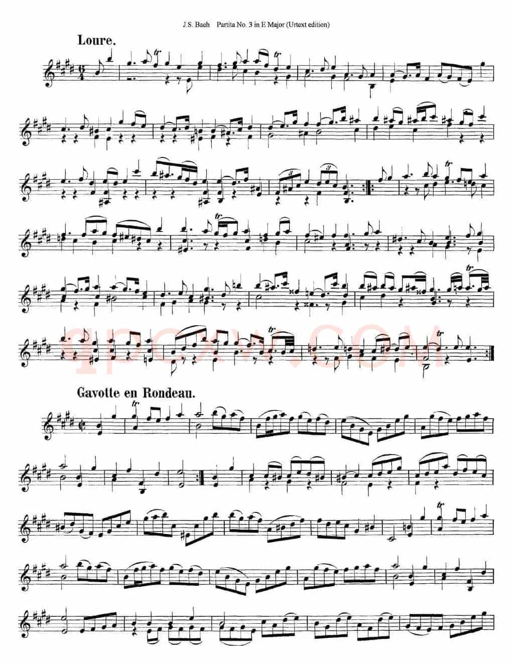 6 Violin Sonatas and Partitas 6.Partita No.3 in E Major（Urtext edition）