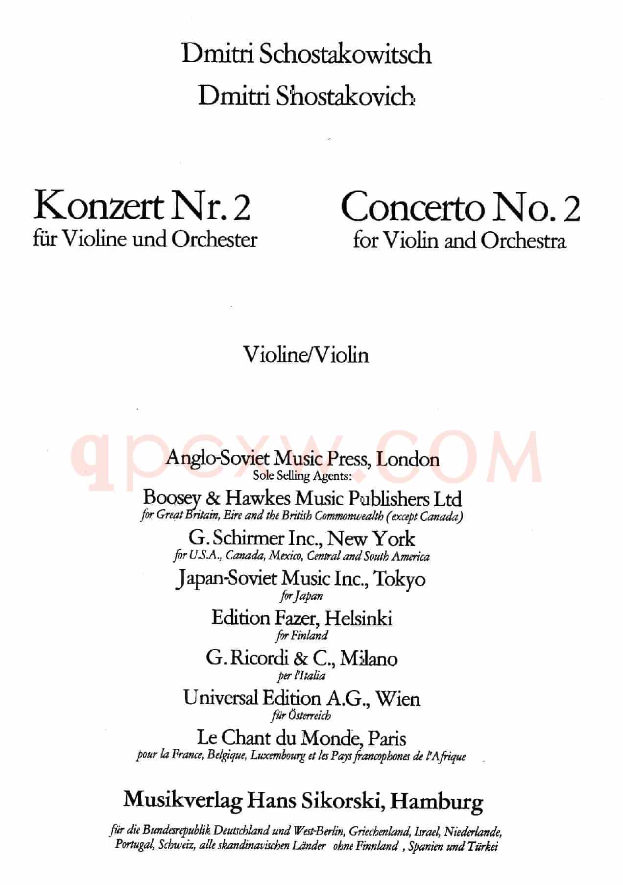 Concerto Op.129 No.2（第二小提琴协奏曲）
