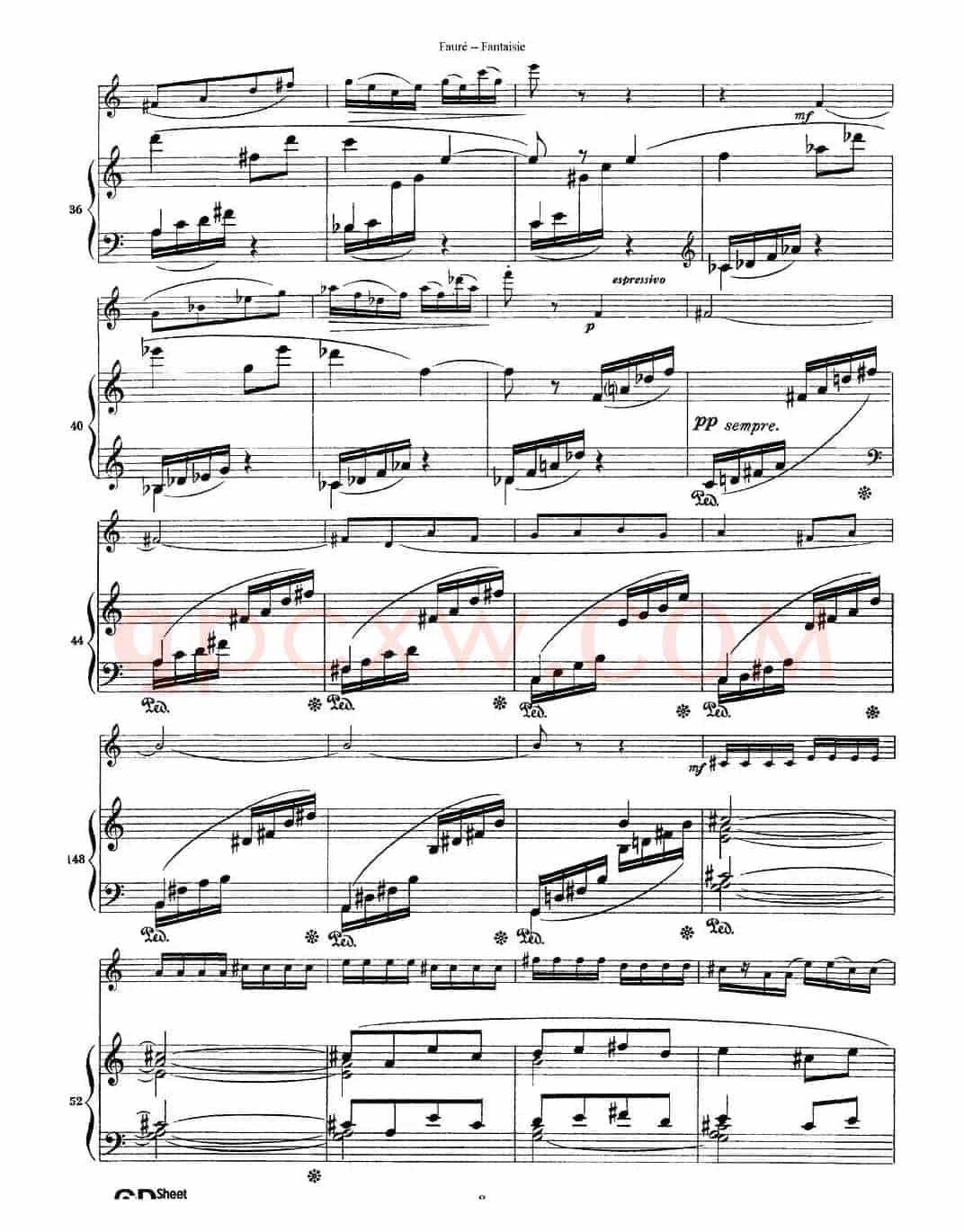 Fantaisie Op.79（幻想曲 作品79号）（长笛+钢琴伴奏）