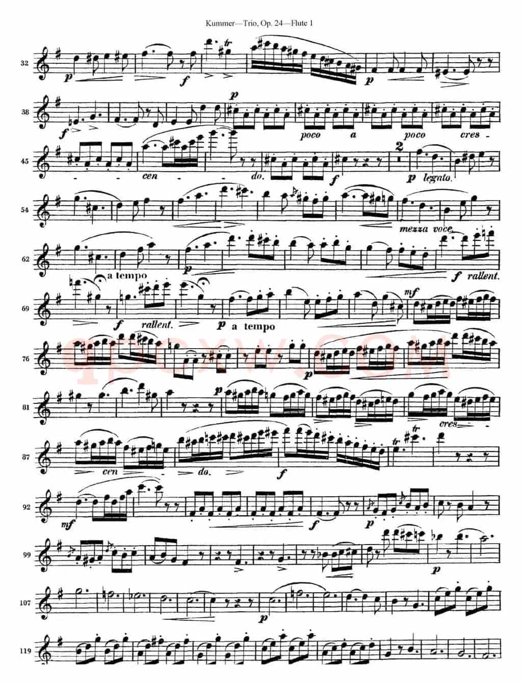 库默长笛三重奏Op.24（Flute 1）