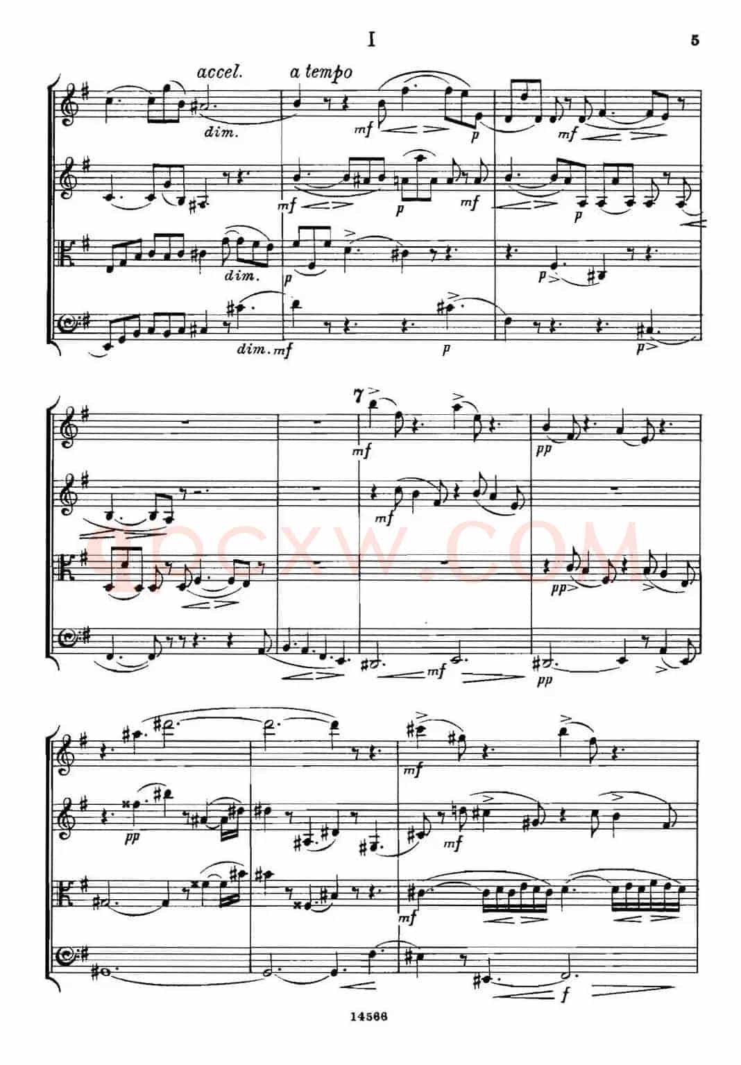 QUARTET Op.83(第一部分)(弦乐四重奏)