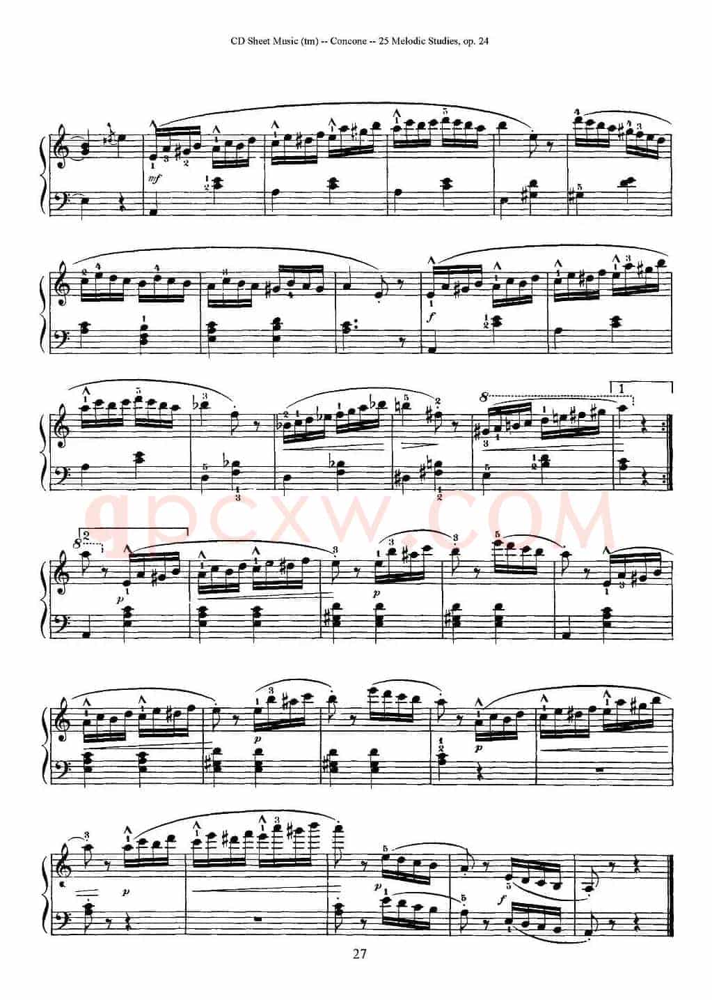 Concone - 25 Melodic Studies easy and progressive（21—25）