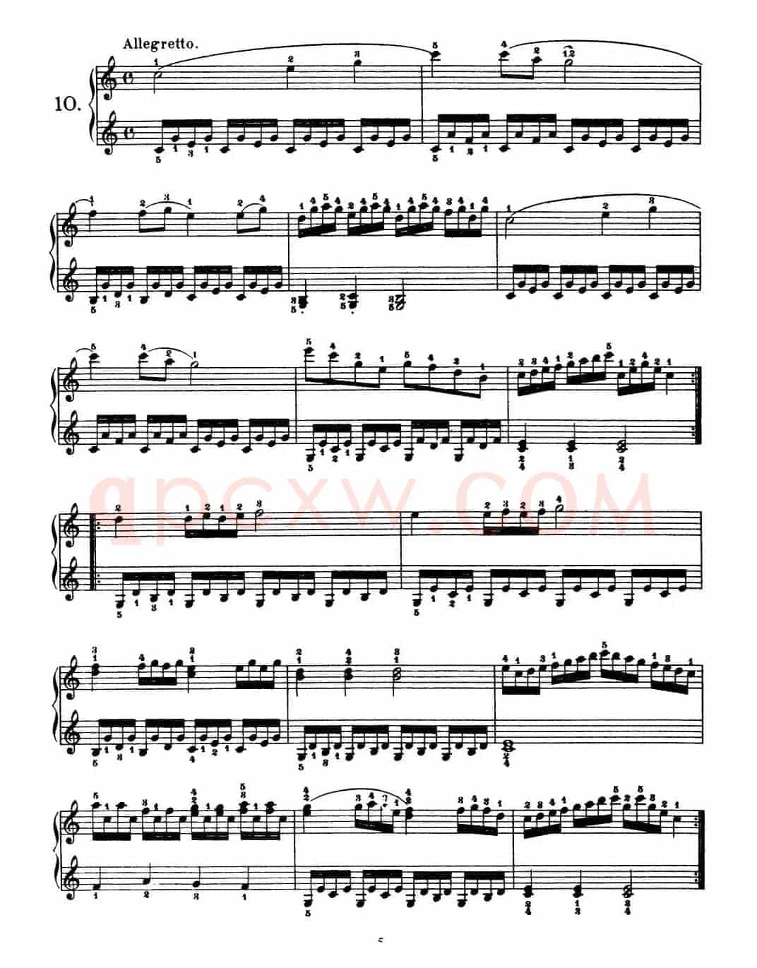 One Hundred and Ten Easy and Progressive Exercises Op.453(车尔尼110首简易练习曲 1——10)