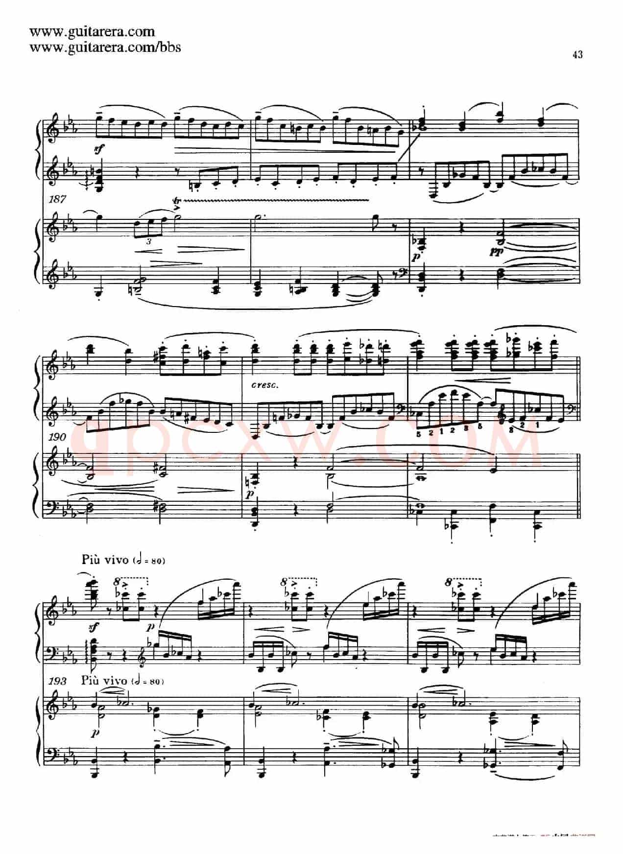 c小调第二钢琴协奏曲 Op.18(双钢琴·第一乐章)