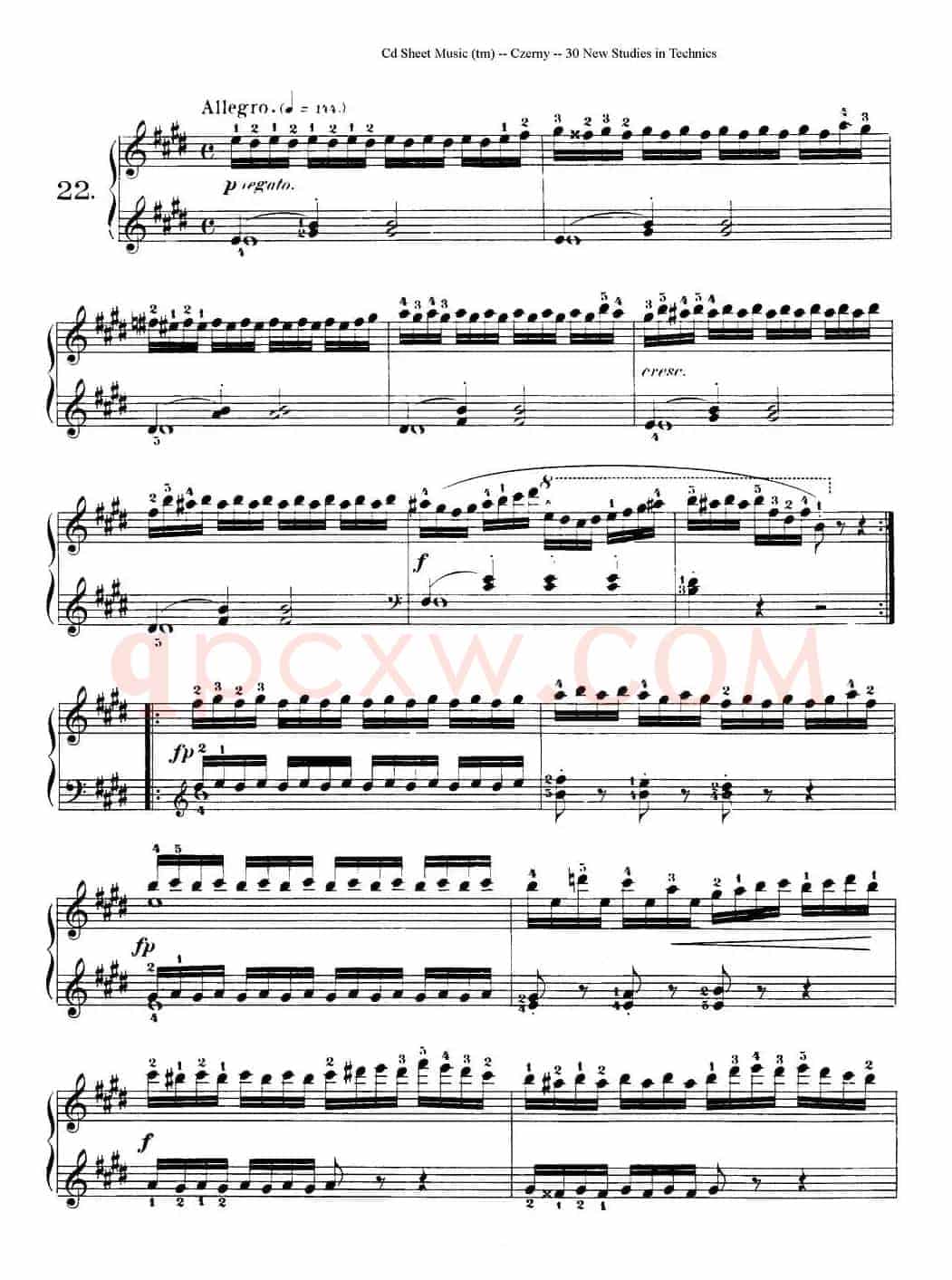 Czerny - 30 New Studies - 22（车尔尼Op849 - 30首练习曲）