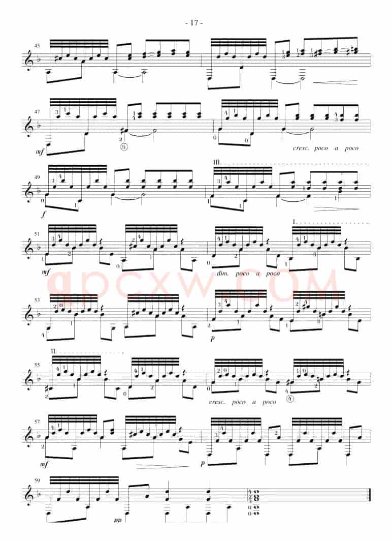 Fernando Sor《12 Studies,Op.31》（STUDY 12）
