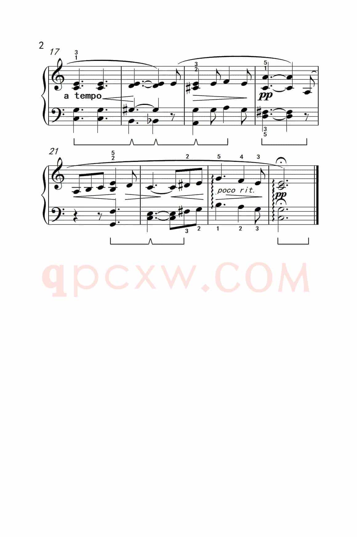 夜曲（约翰·汤普森 成人钢琴教程 第二册）