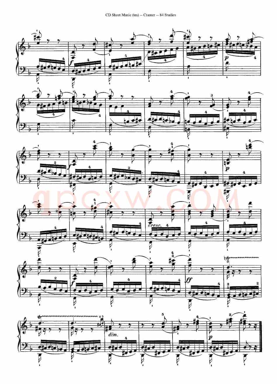 Cramer - 84 exercices(31—35)(克拉莫84首钢琴练习曲)