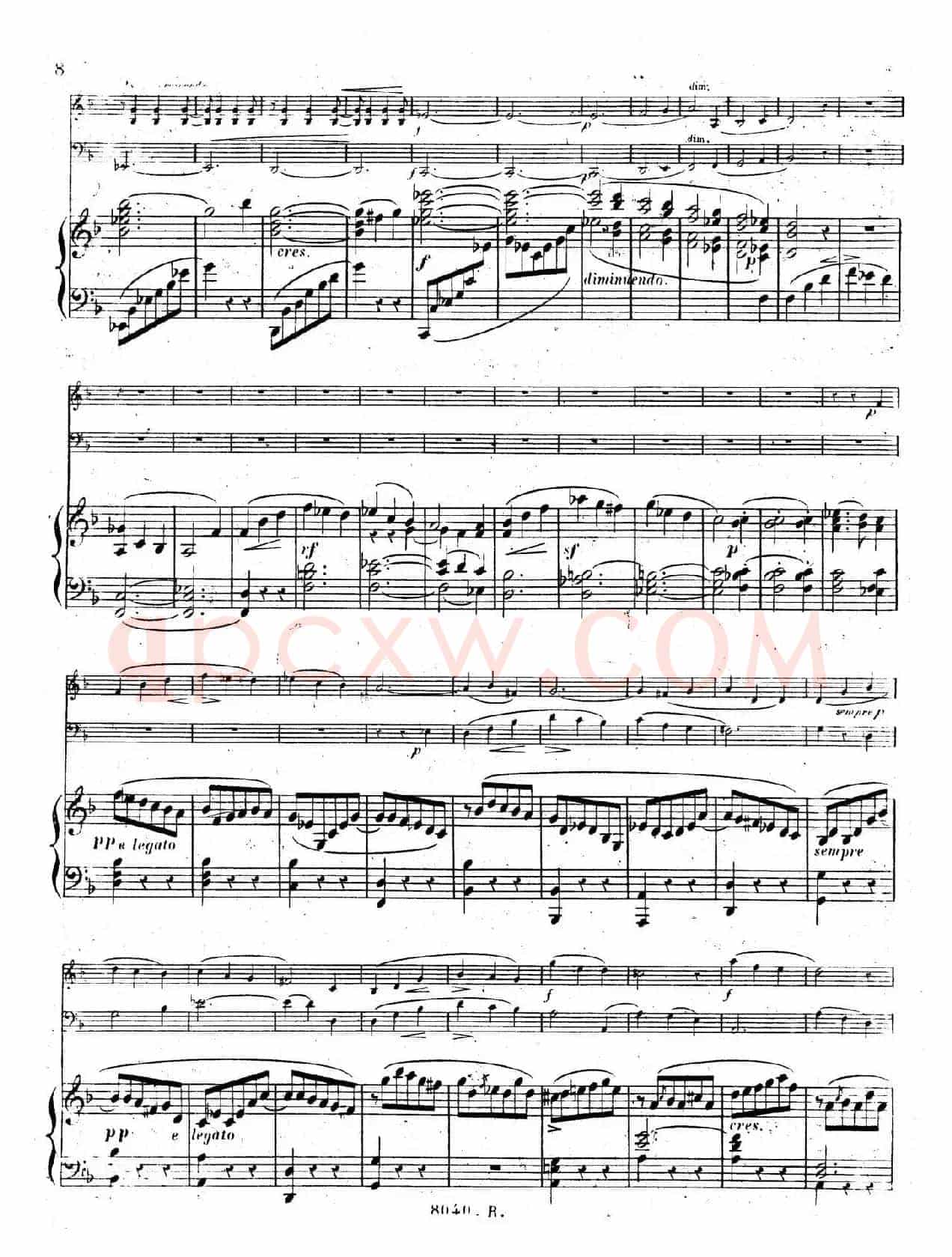 Piano Trio No.1 in d Minor Op.49（d小调第一钢琴三重奏·第一乐章）