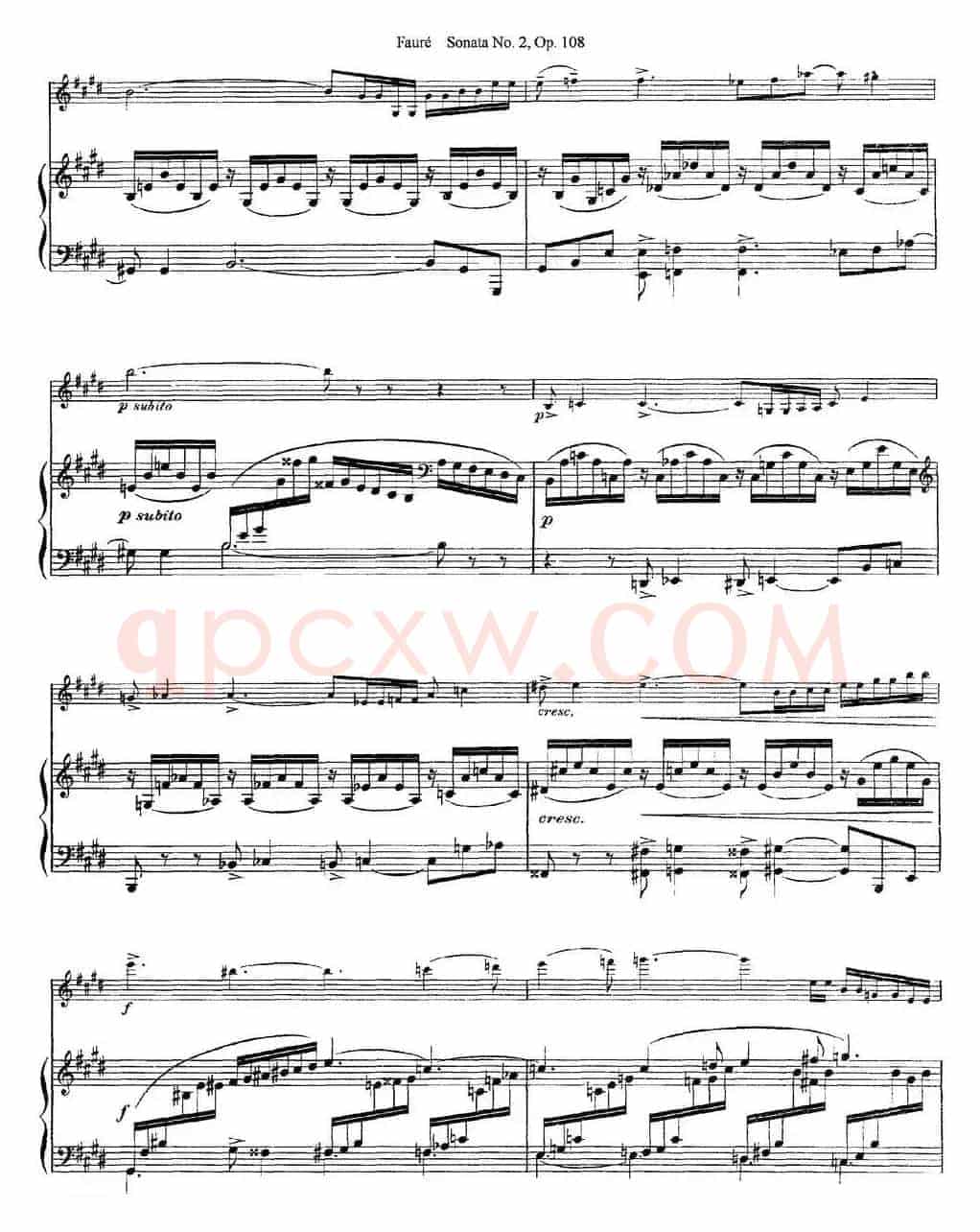 Violin Sonata No.2 Op.108（小提琴+钢琴伴奏）