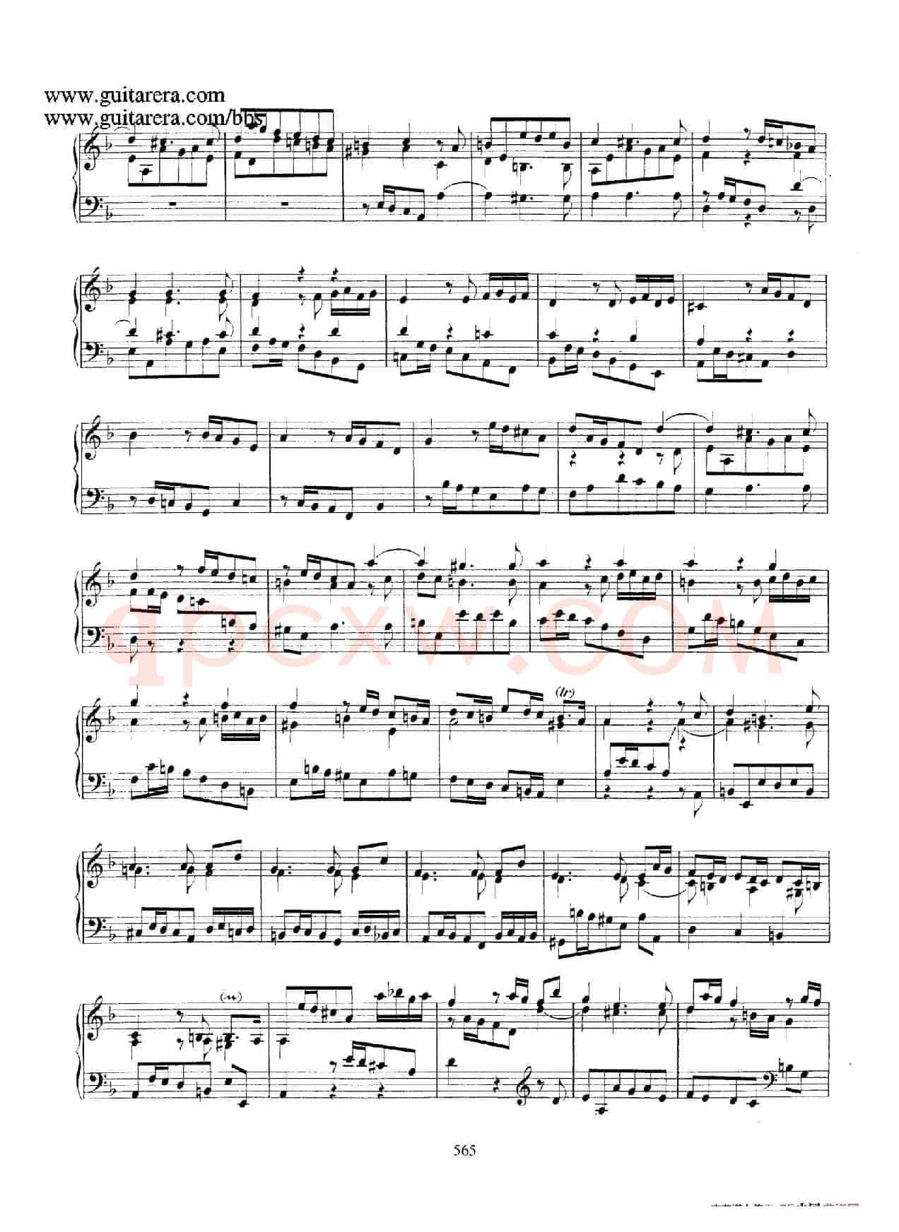 Toccata BWV 913（7首托卡塔·No.4.d小调）
