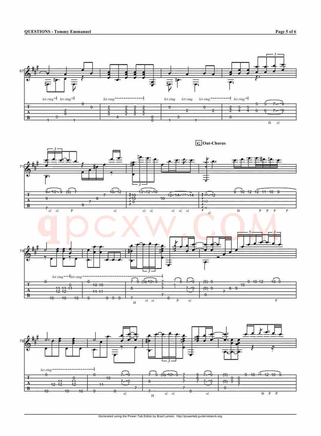 tommy emmanuel： questions（指弹吉它）