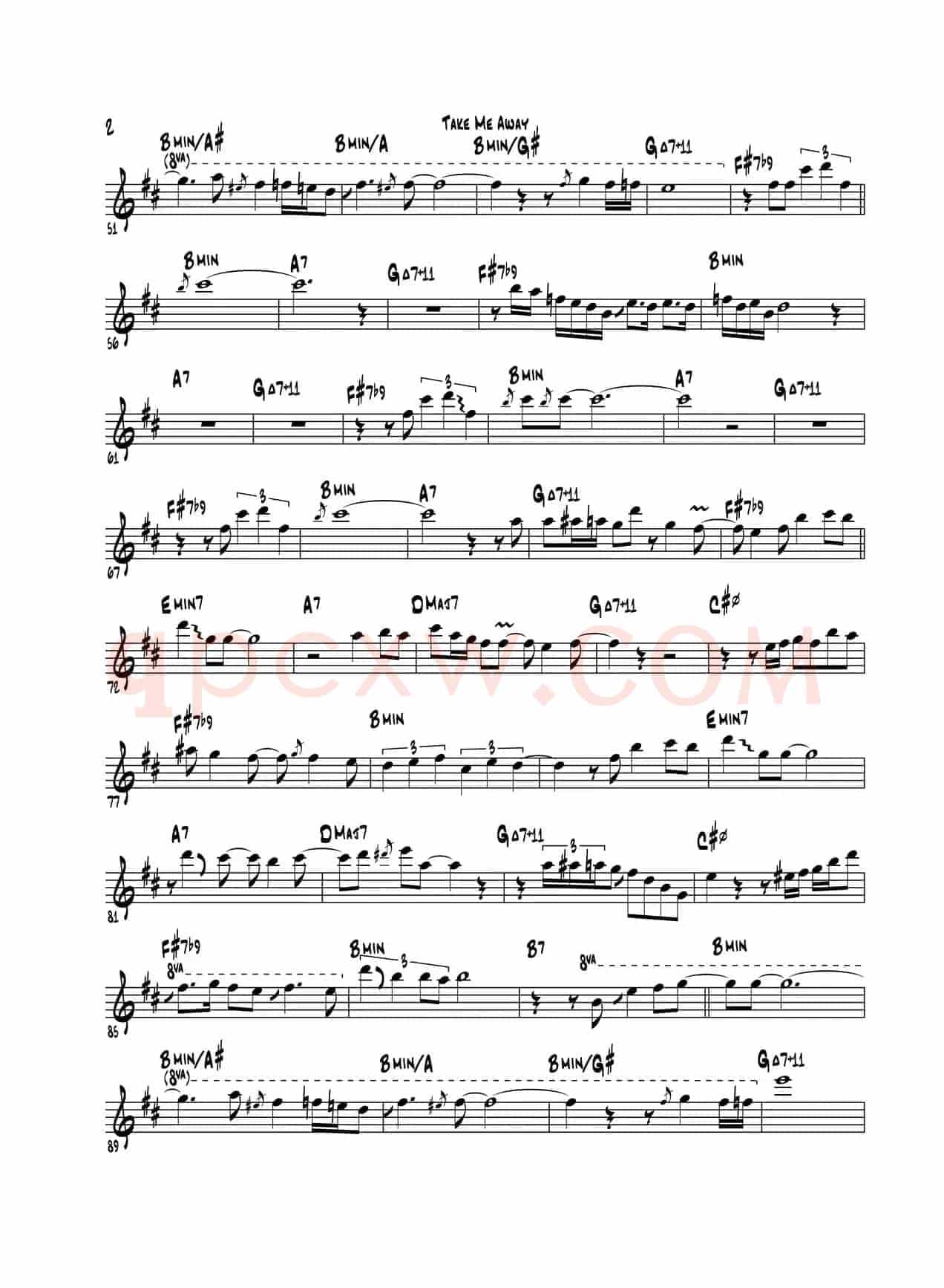 Take Me Away（次中音萨克斯 ）