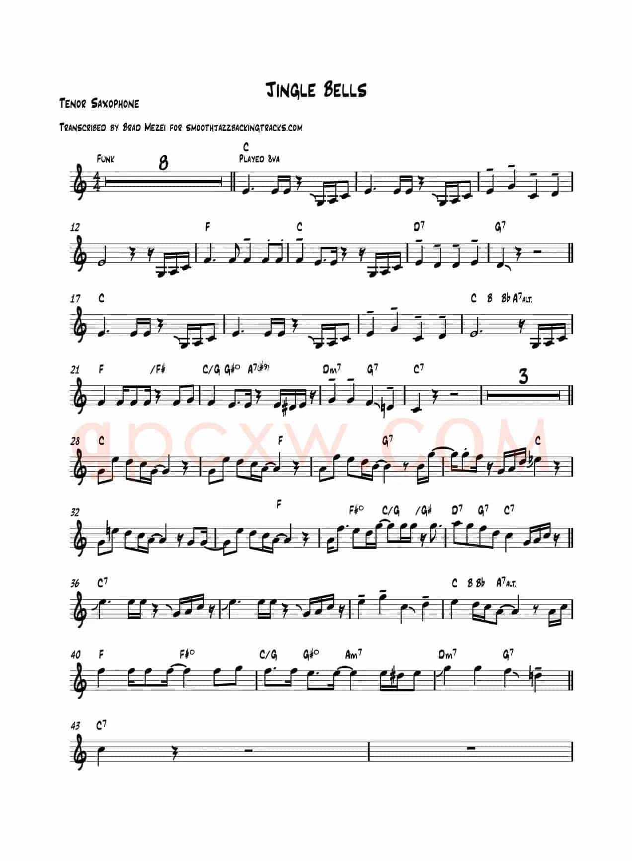 Jingle Bells（次中音萨克斯）