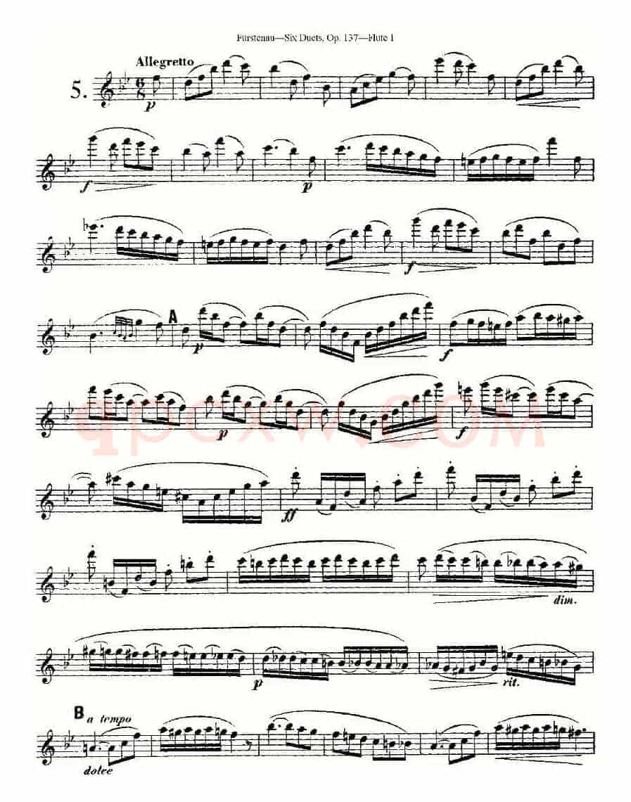 Six Duets, Op.137 之五（二重奏 六首作品 137号）