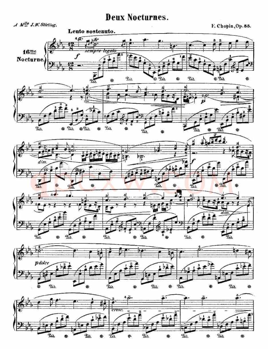 降E大调夜曲Op.55－2（Deux  Nocturnes）