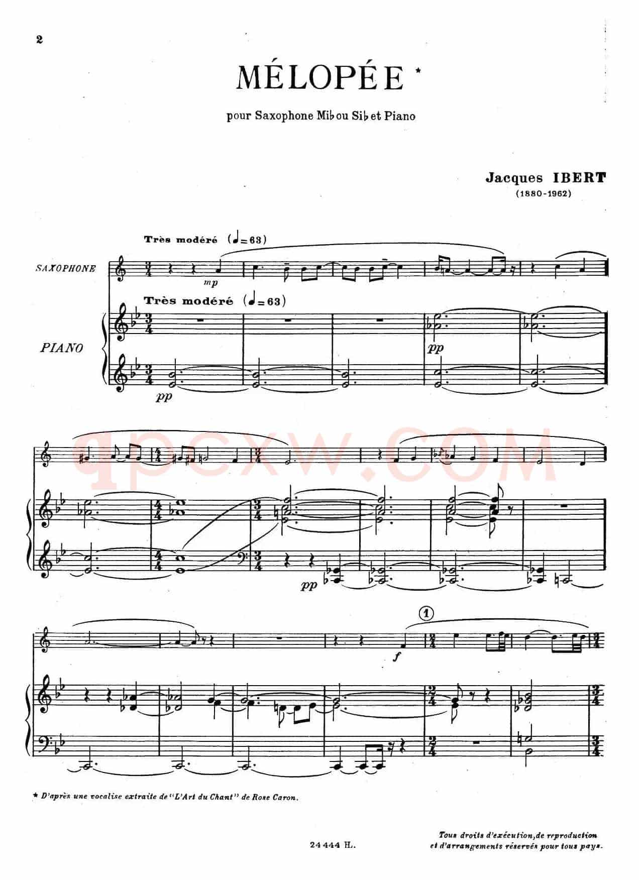 MELOPEE（旋律）（萨克斯+钢琴伴奏）