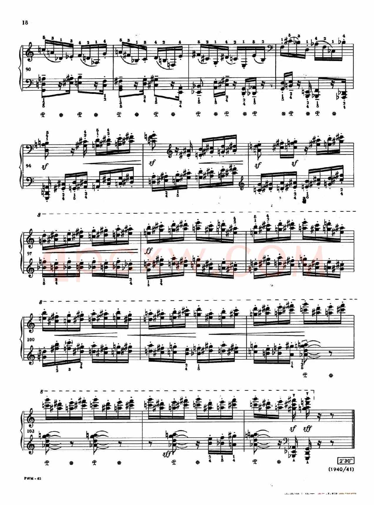 Two Studies(2首练习曲 2. 不过分的快板)