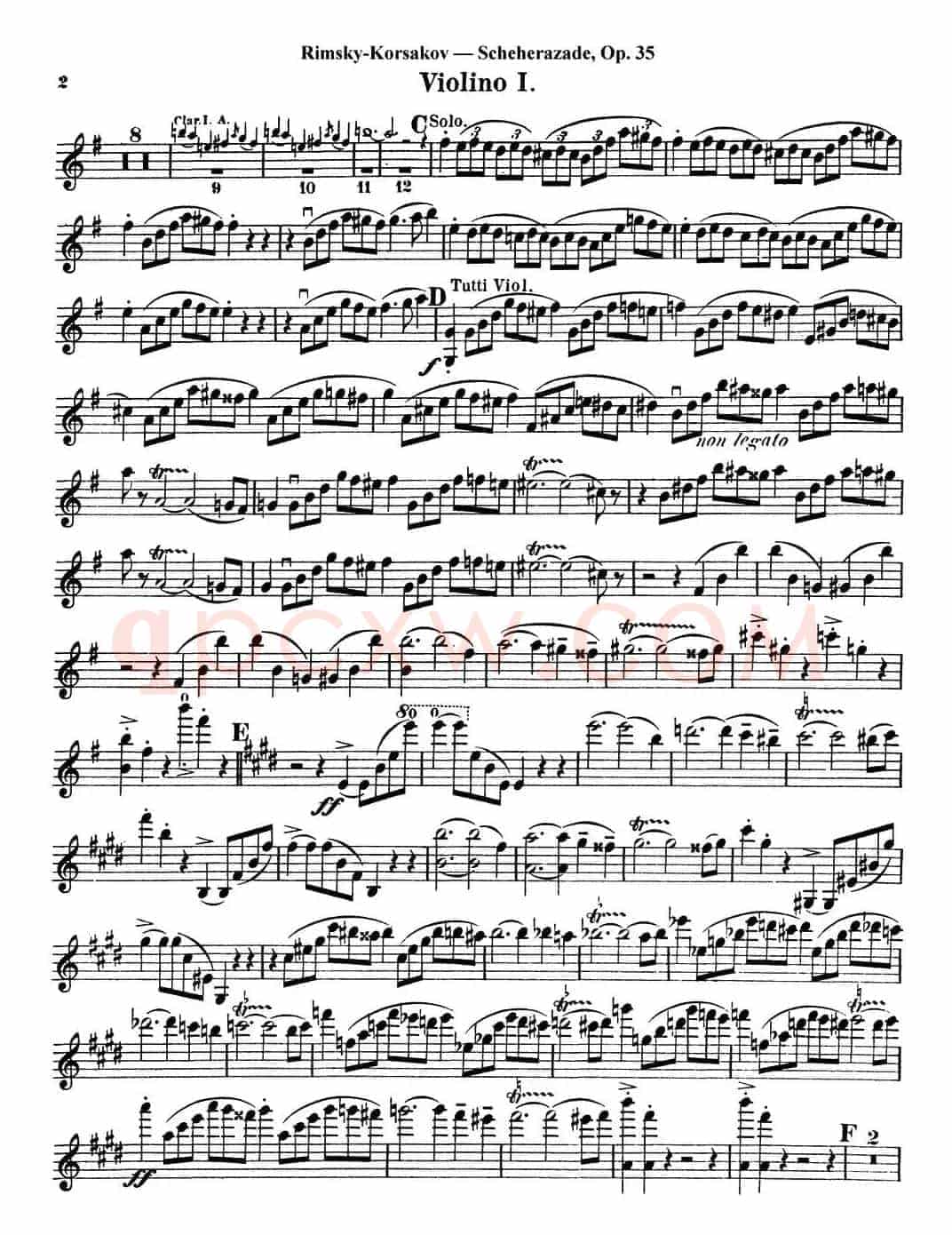 Scheherazade（Ⅰ）Op.35（第一小提琴）