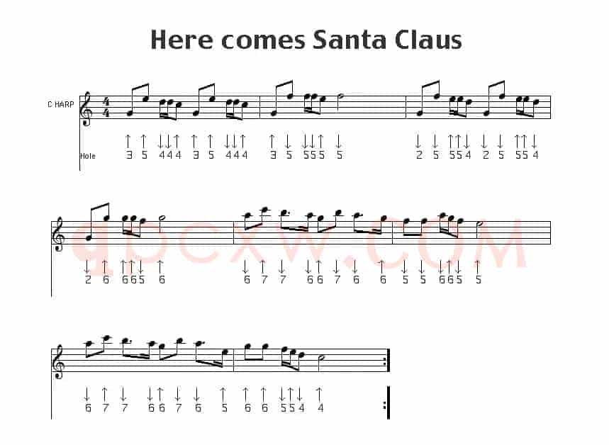 Here comes Santa Claus（圣诞老人来了）（布鲁斯）