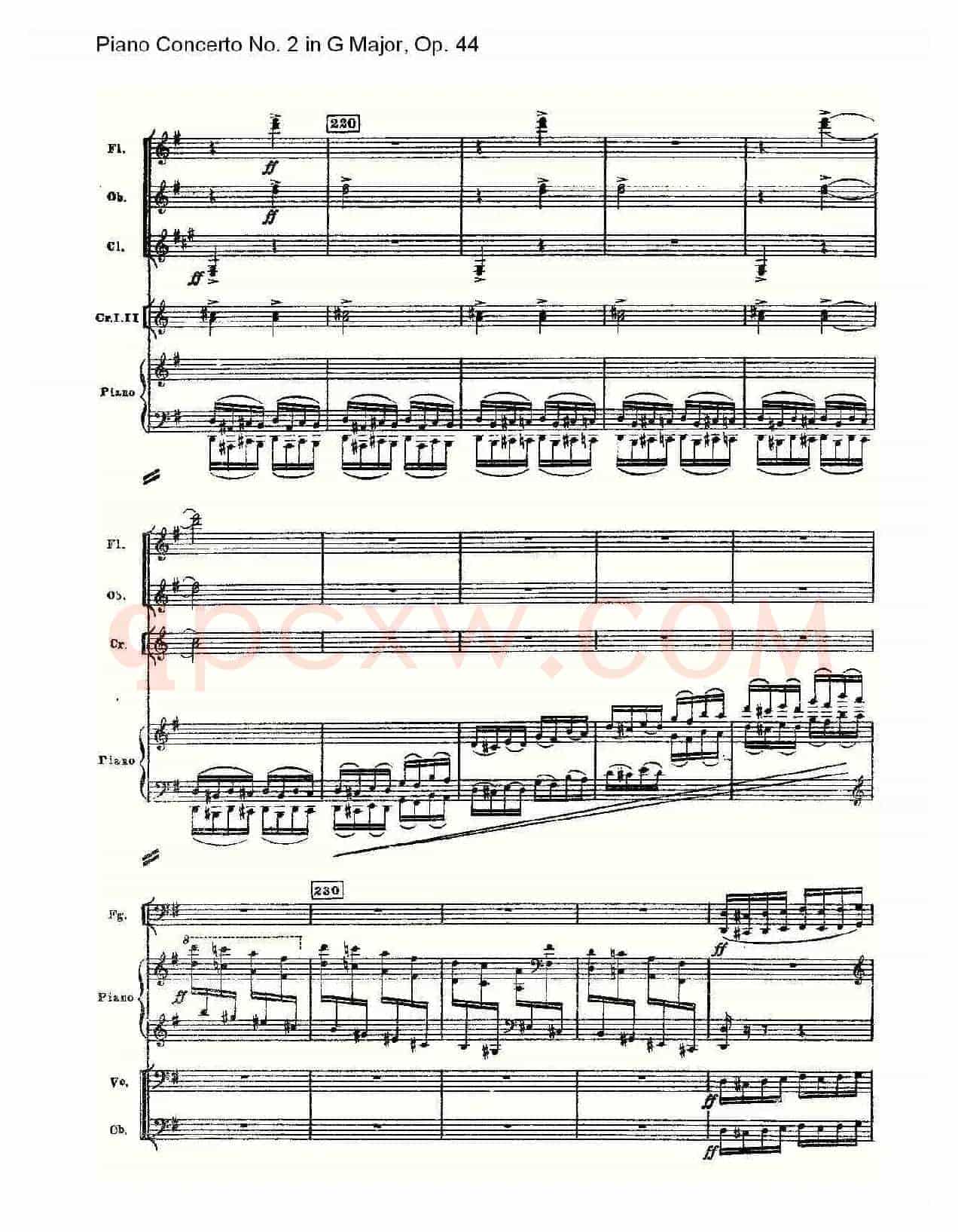 G大调第二钢琴协奏曲, Op.44第三乐章(一)