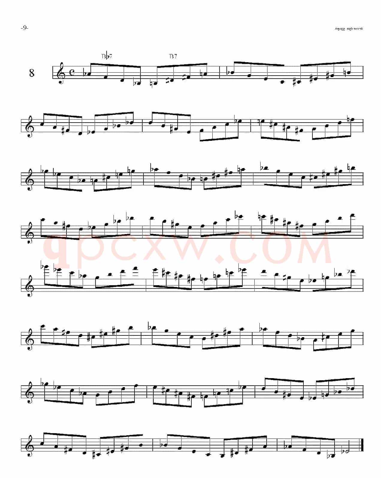 Sax Arpeggi sassofono F（音阶练习（上）6——10）
