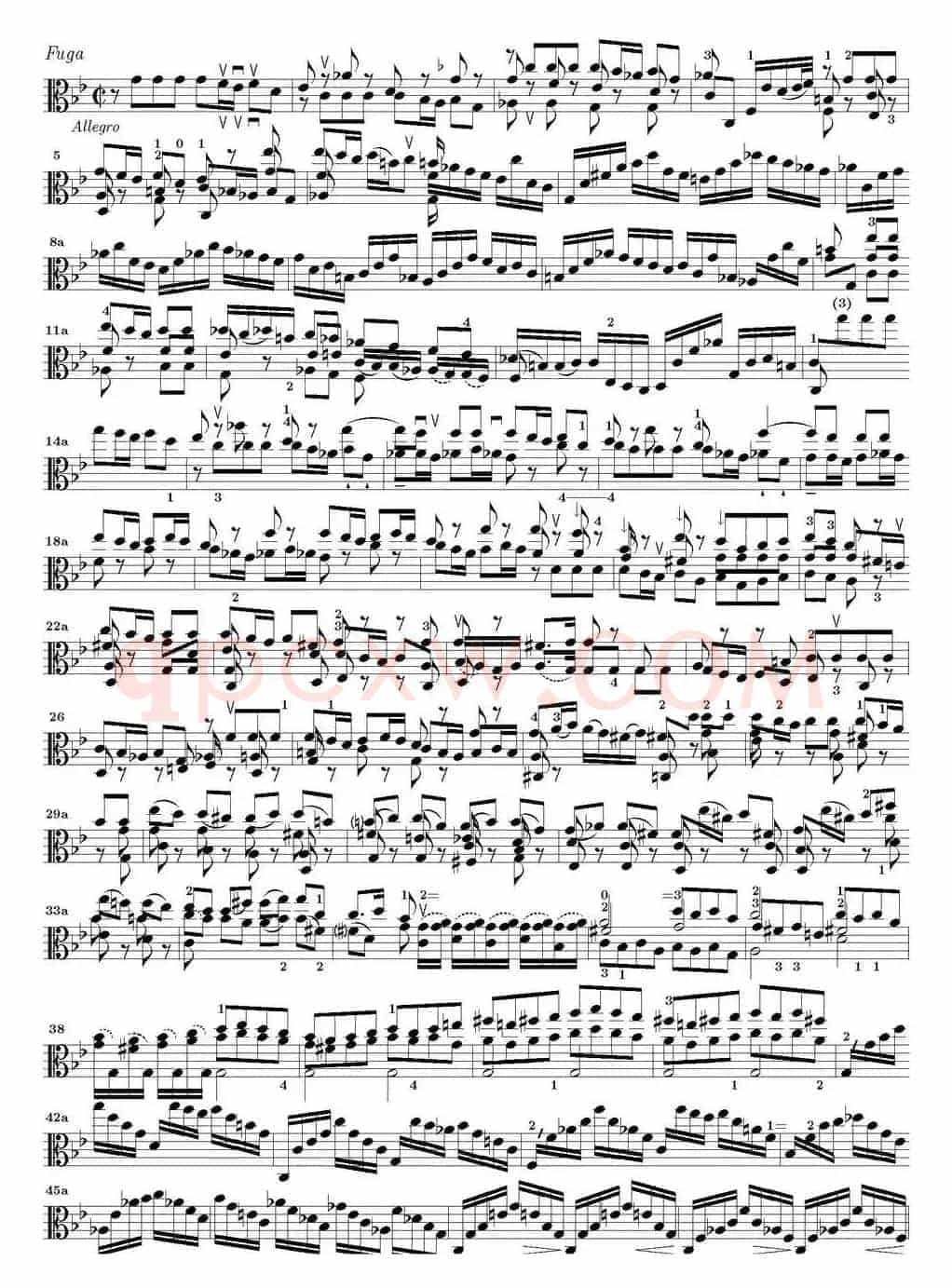 Bach Sonata BWV1001（无伴奏小提琴组曲）
