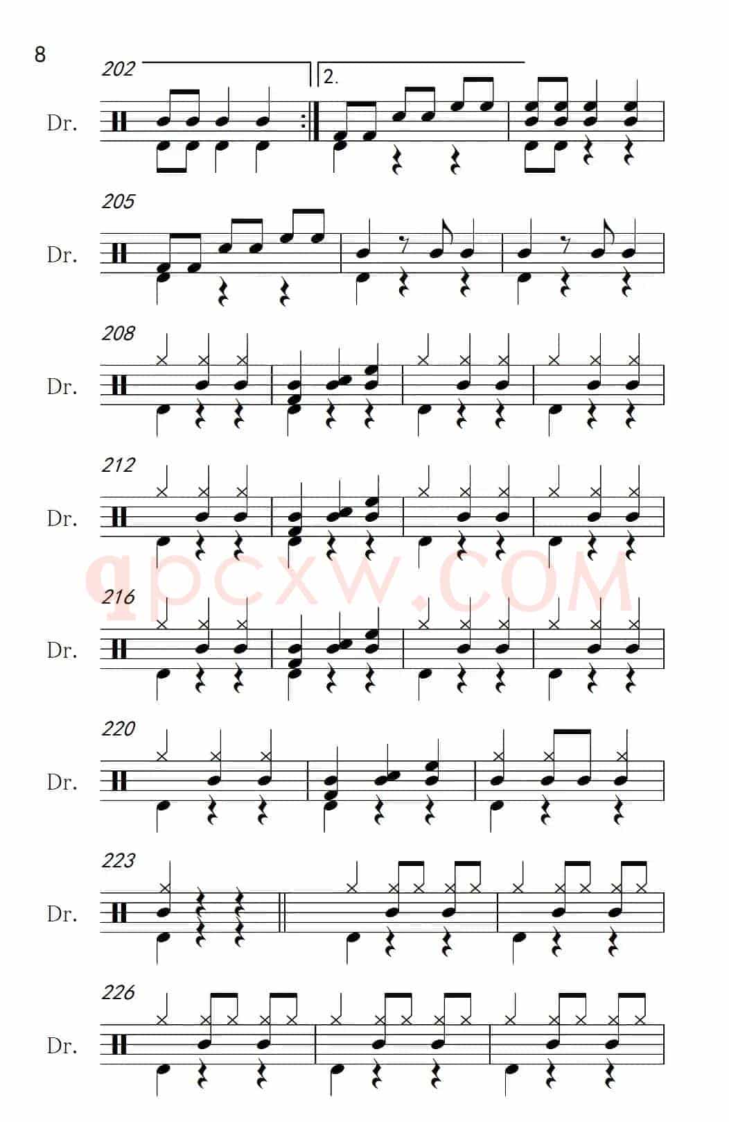 [法]溜冰圆舞曲（架子鼓谱）