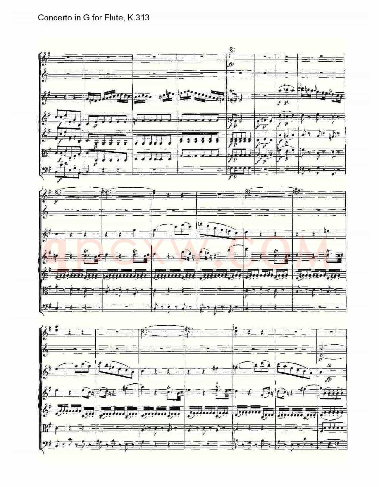 Concerto in G for Flute, K.313（G调长笛协奏曲, K.313）