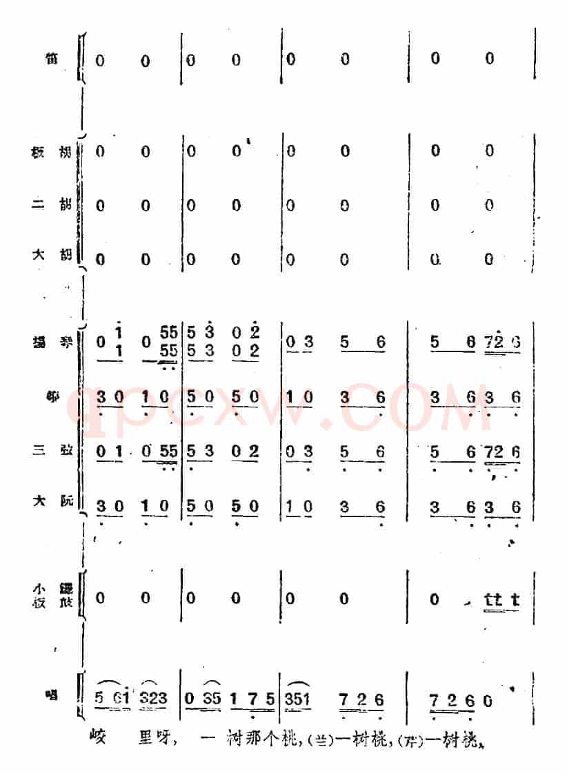 歌剧《小二黑结婚》第二曲 树上的柿子圆又圆（民乐合奏总谱）