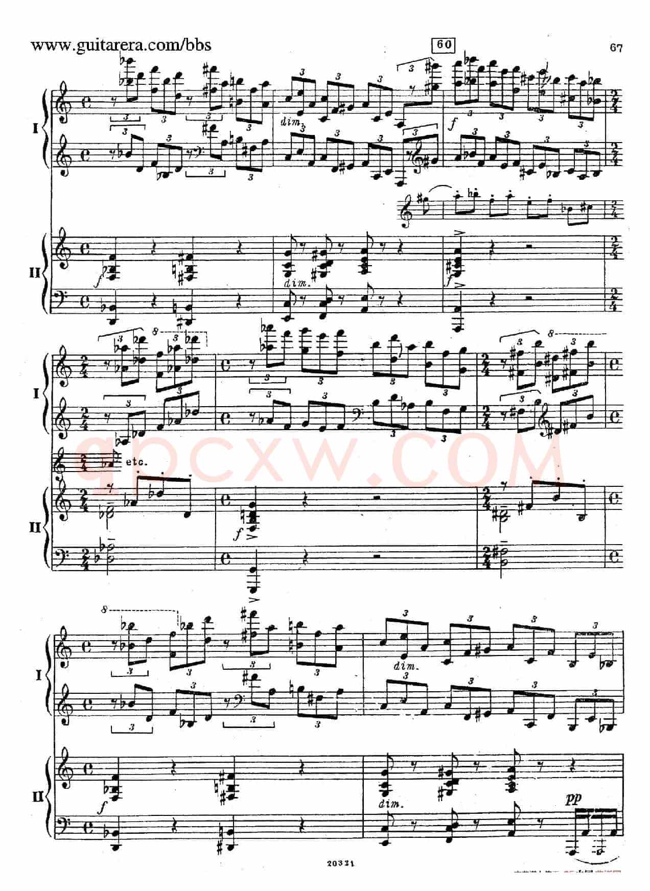 Rhapsody On A Theme Of Paganini Op.43(帕格尼尼主题狂想曲·双钢琴)(P61——87)