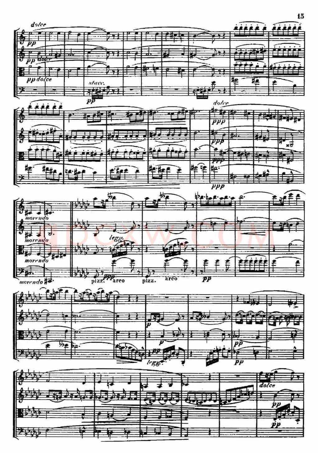STREICHQUARTETT（E小调弦乐四重奏、II）