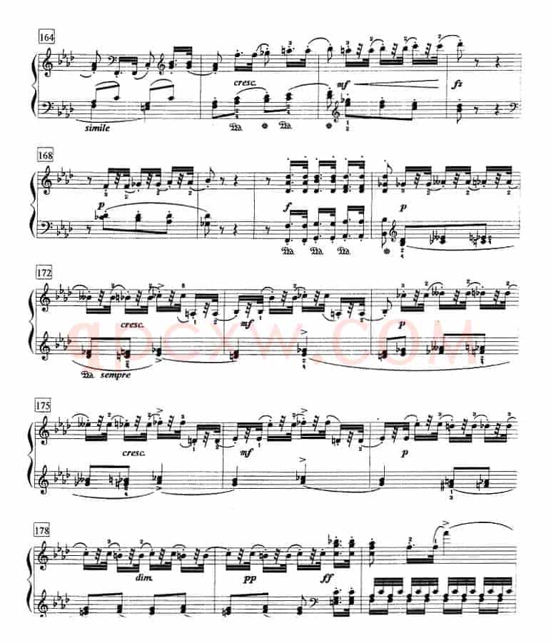 钢琴教程第七级 大型乐曲（f小调变奏曲 Op.83）